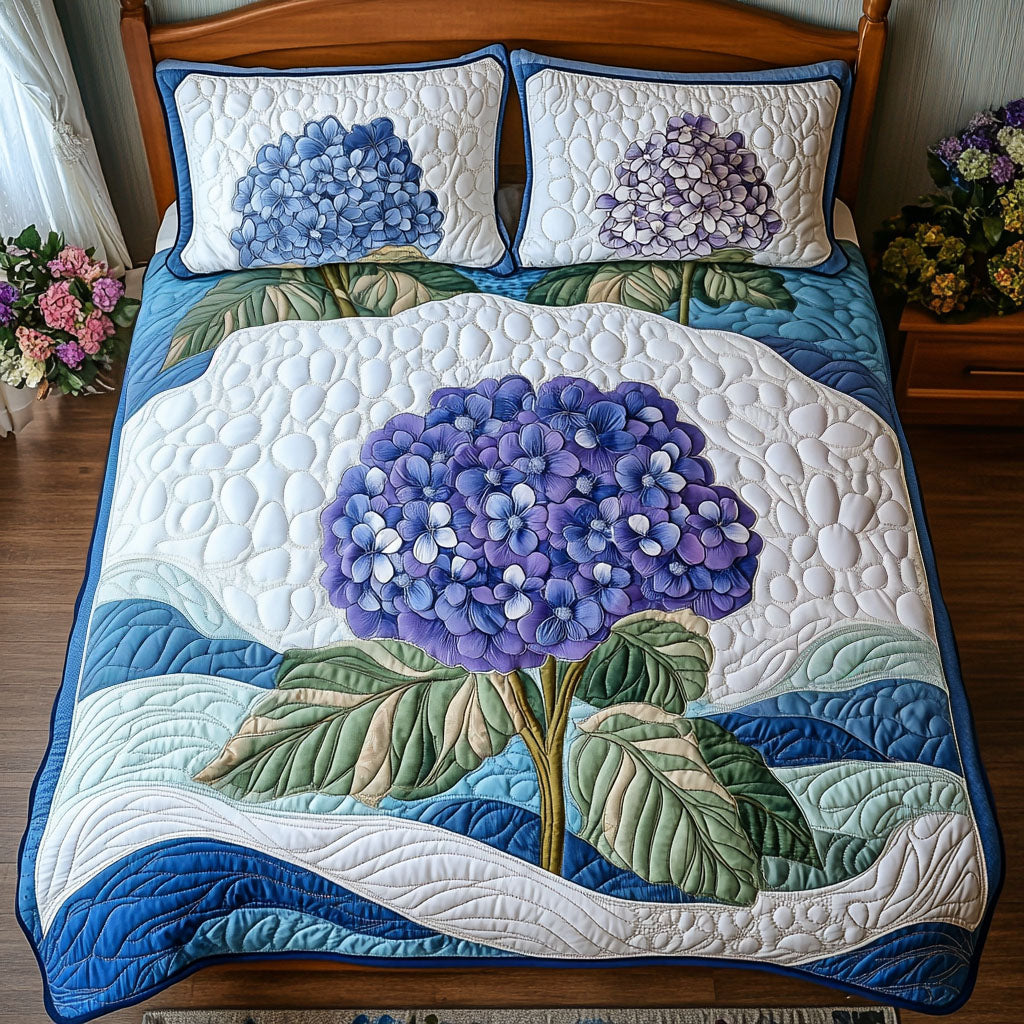 Floral Dawn 3-Piece Quilted Bedding Set Quilted Bedspread Housewarming Gift