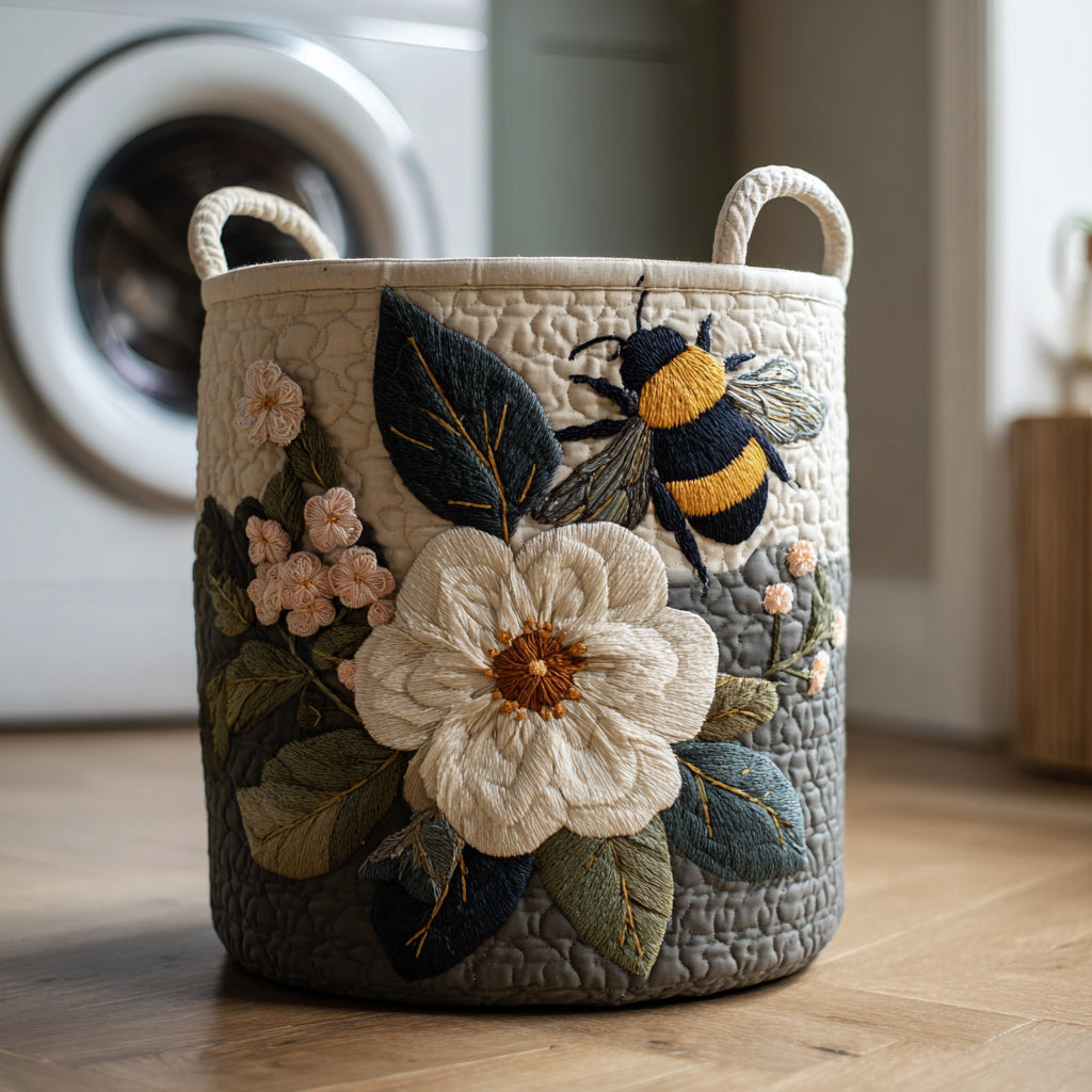 Flower Bee Laundry Basket Laundry Gifts, Housewarming Gift Ideas, Mother's Day Gifts