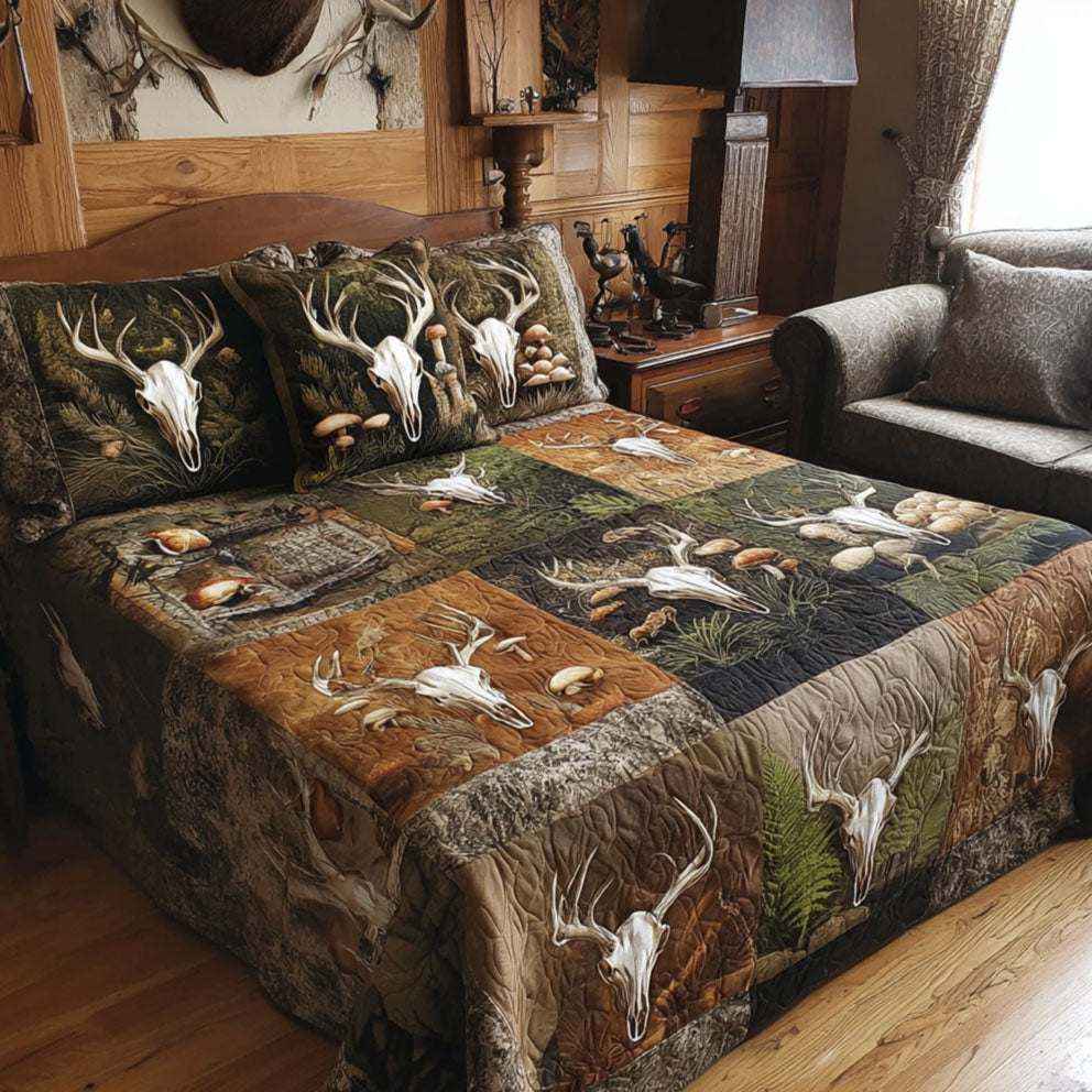 Forest Ridge 3-Piece Quilted Bedding Set Lightweight Quilt Set Mothers Day Gift