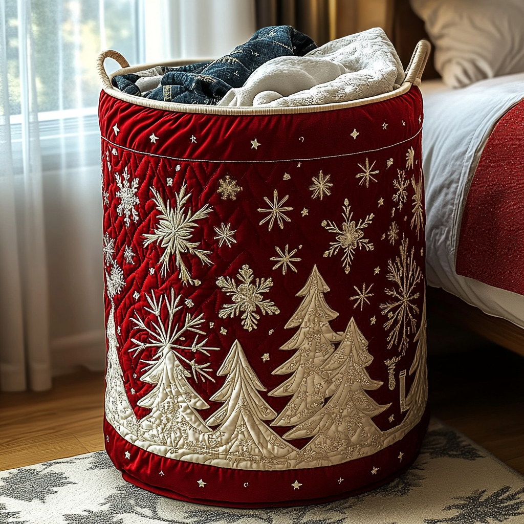 Frosted Forest Laundry Basket Laundry Gifts, Housewarming Gift Ideas, Mother's Day Gifts