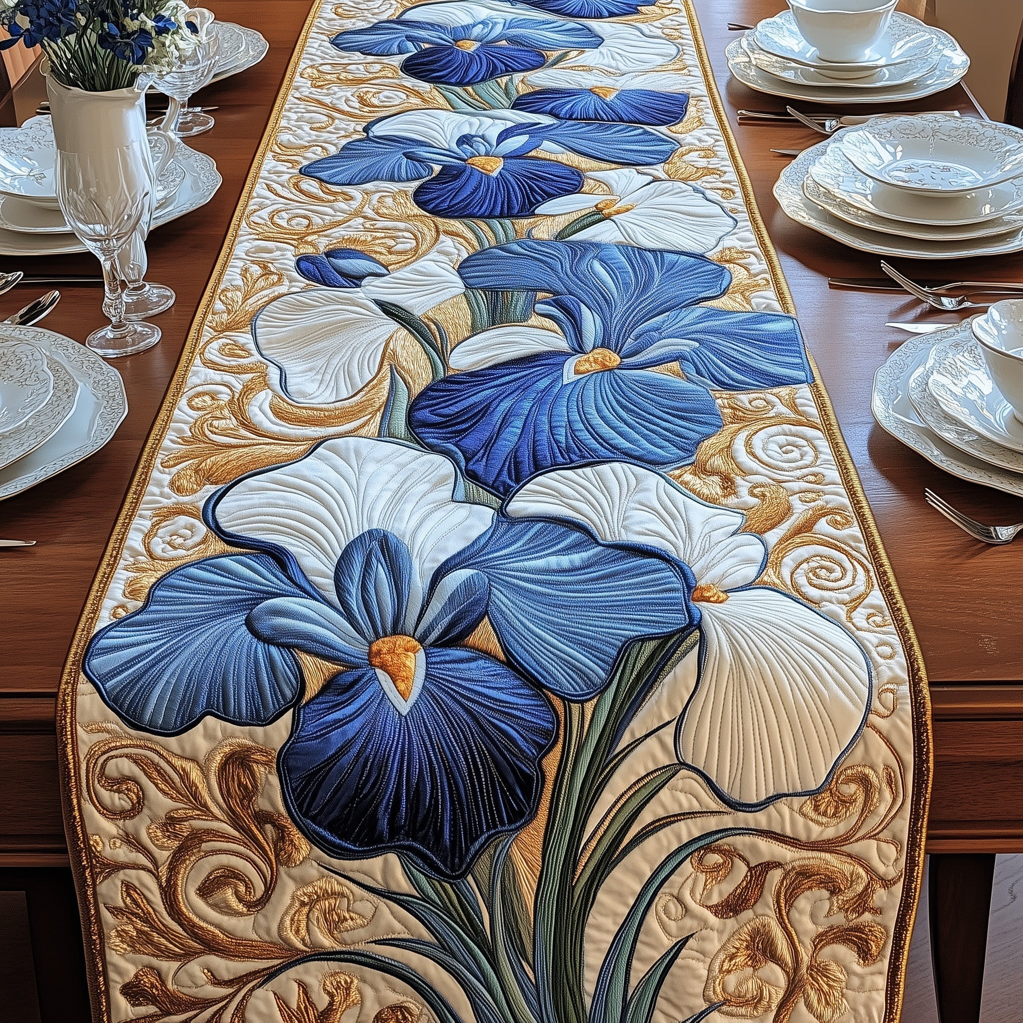 Crown Jewel of Spring Quilted Table Runner, Easter Table Runner, Spring Table Runner, Mother's Day Gifts