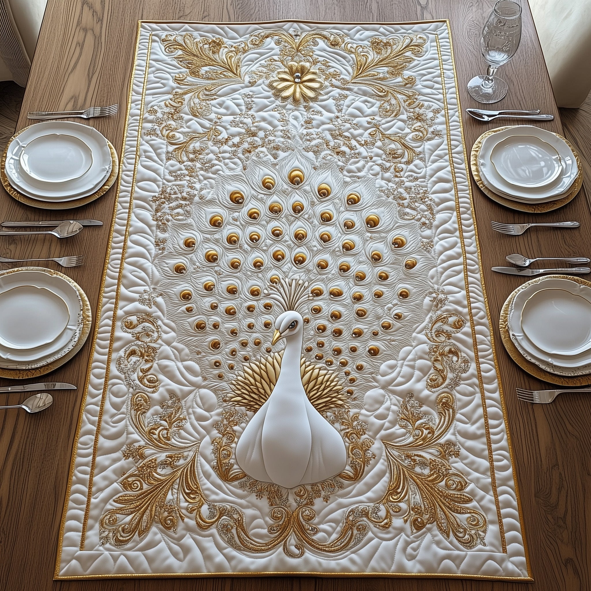 Dazzling Elegance Quilted Table Runner, Easter Table Runner, Spring Table Runner, Mother's Day Gifts