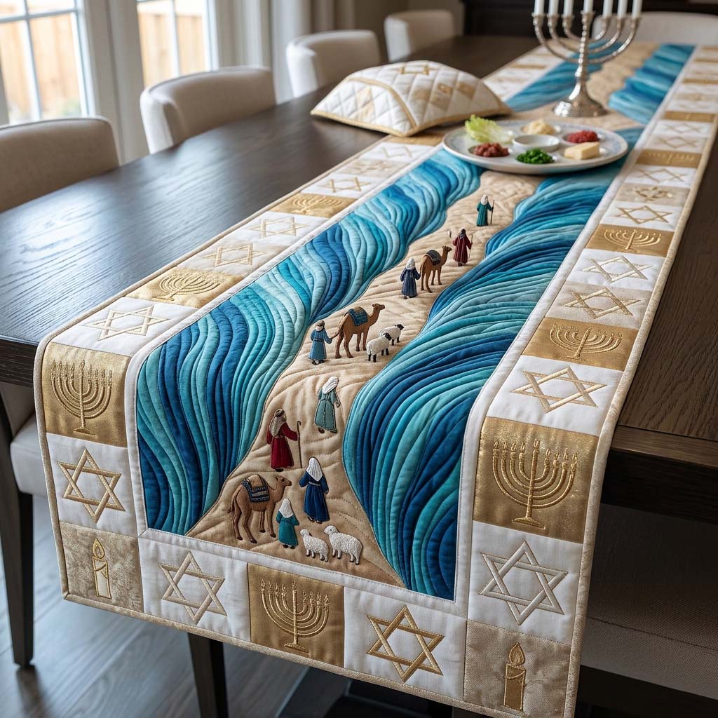 Sacred Passage Journey Quilted Table Runner, Easter Table Runner, Spring Table Runner, Mother's Day Gifts