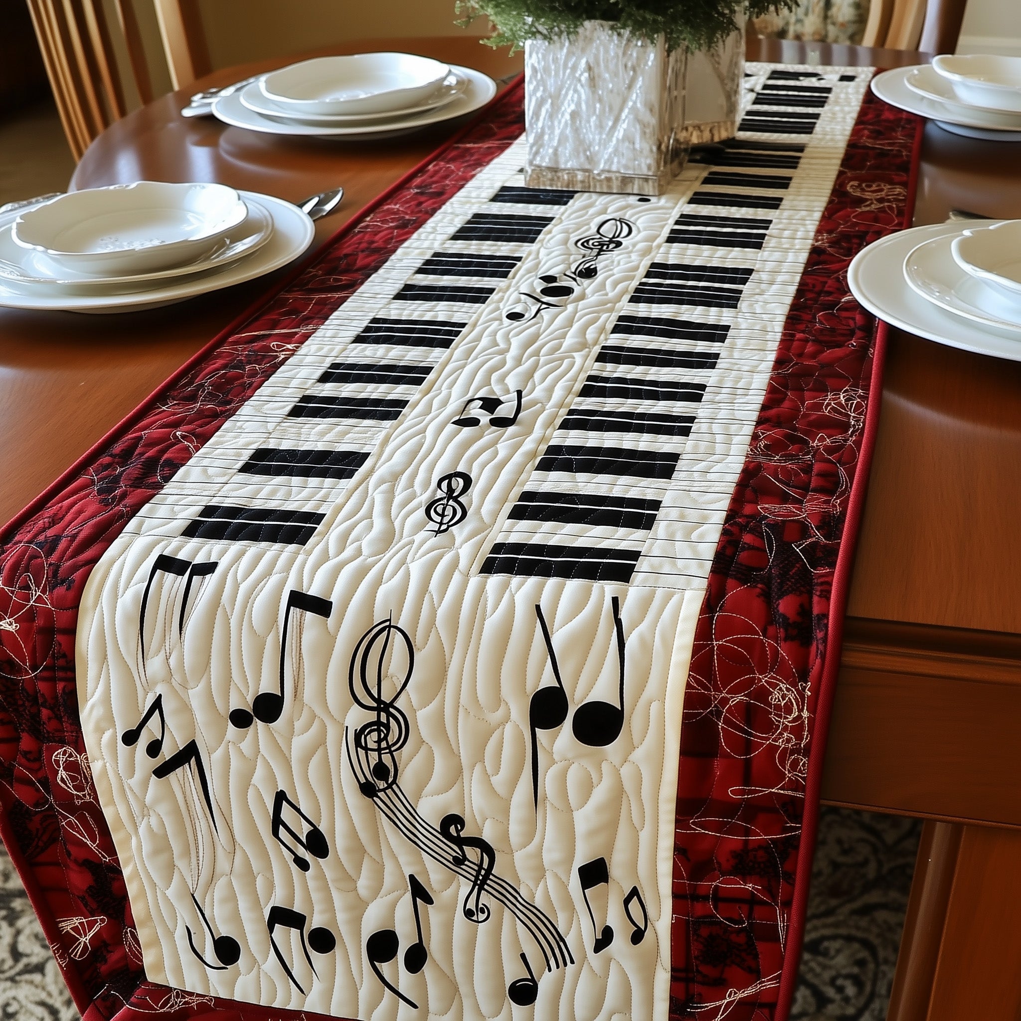 Symphony of Grace Quilted Table Runner, Easter Table Runner, Spring Table Runner, Mother's Day Gifts