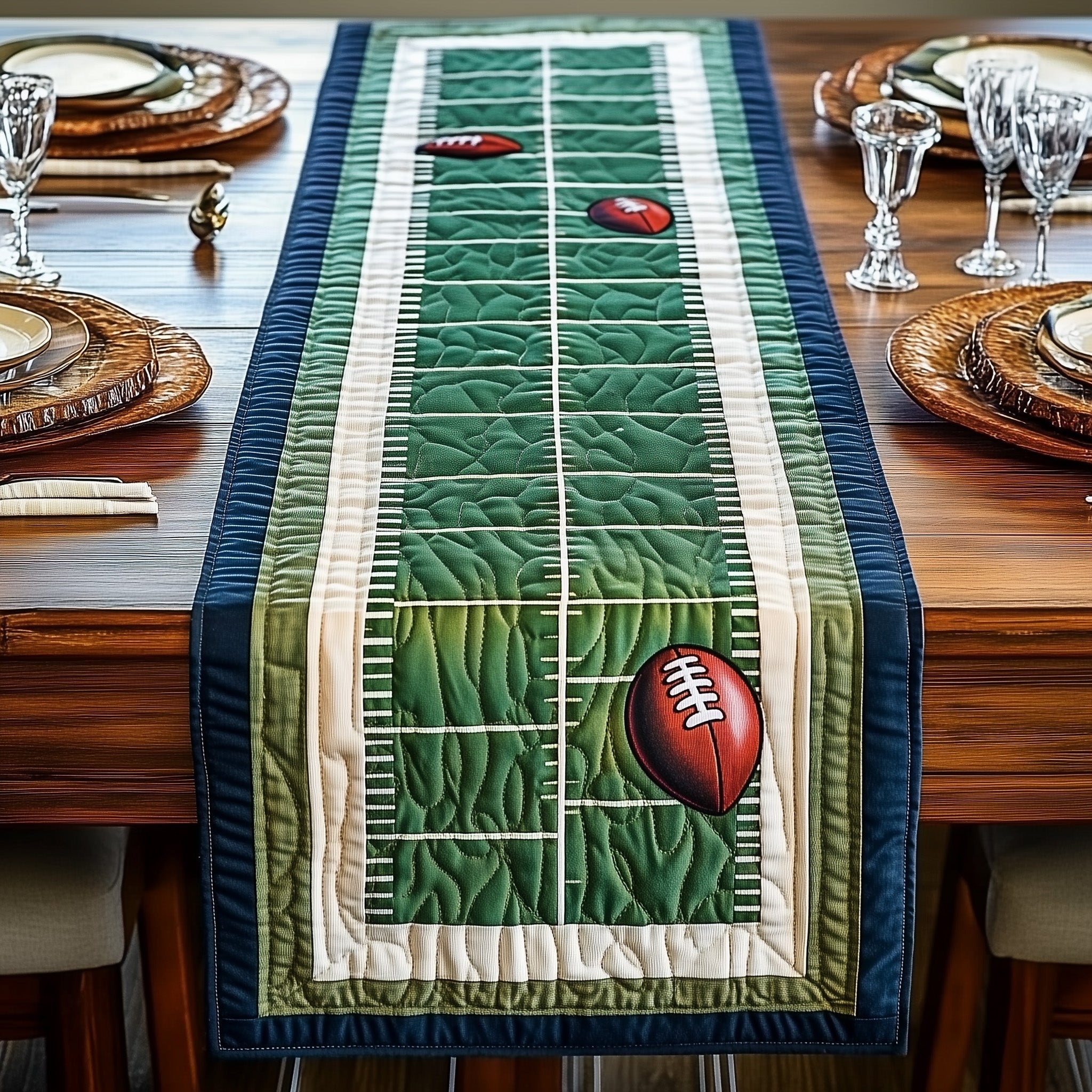 Touchdown Quilted Table Runner, Easter Table Runner, Spring Table Runner, Mother's Day Gifts