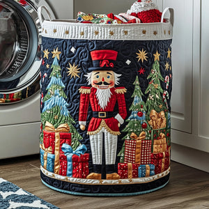 Christmas Nutcracker Tree And Gifts laundry basket