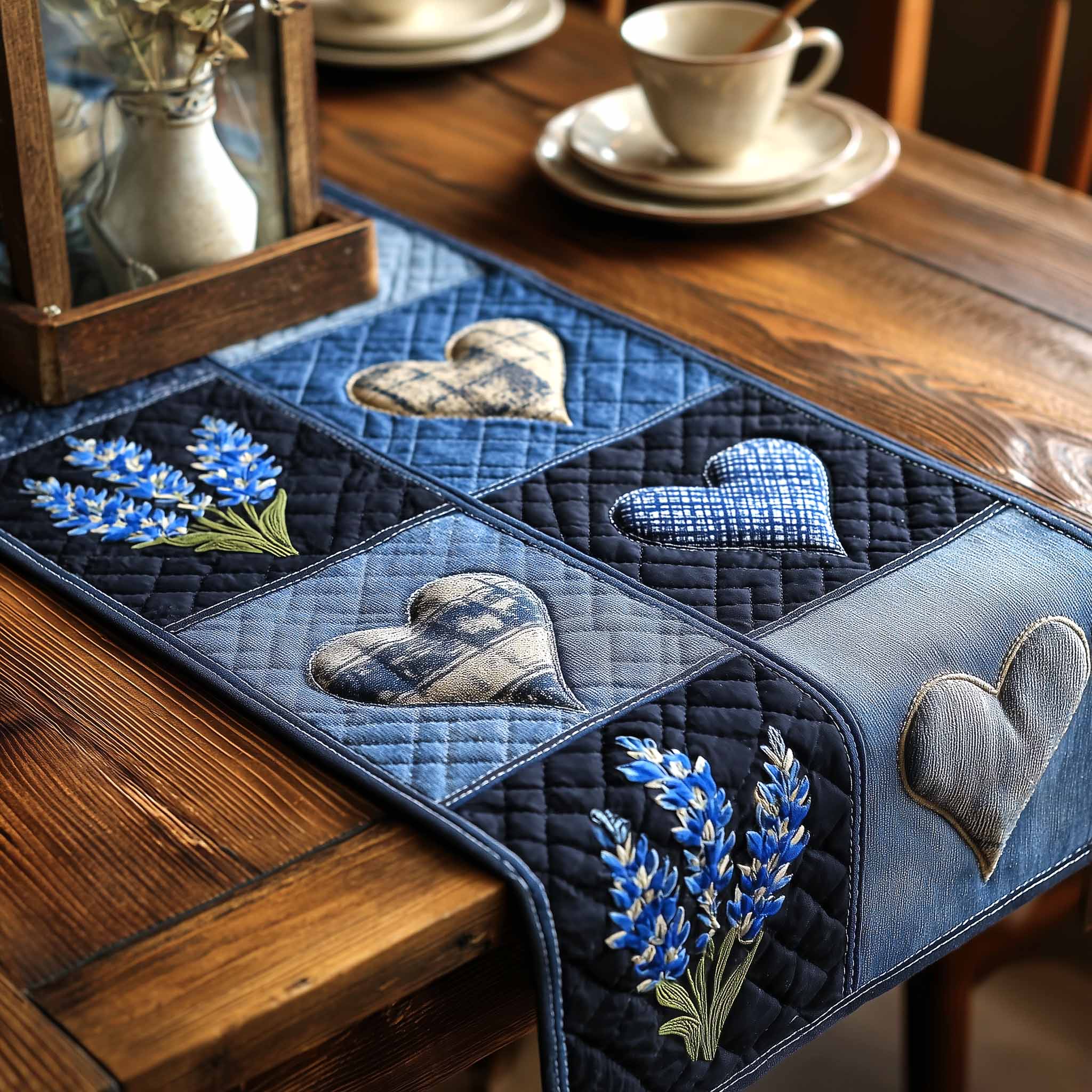 Liberty Bloom Quilted Table Runner, Easter Table Runner, Spring Table Runner, Mother's Day Gifts