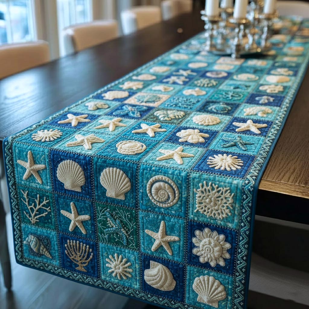Ocean Breeze Quilted Table Runner, Easter Table Runner, Spring Table Runner, Mother's Day Gifts