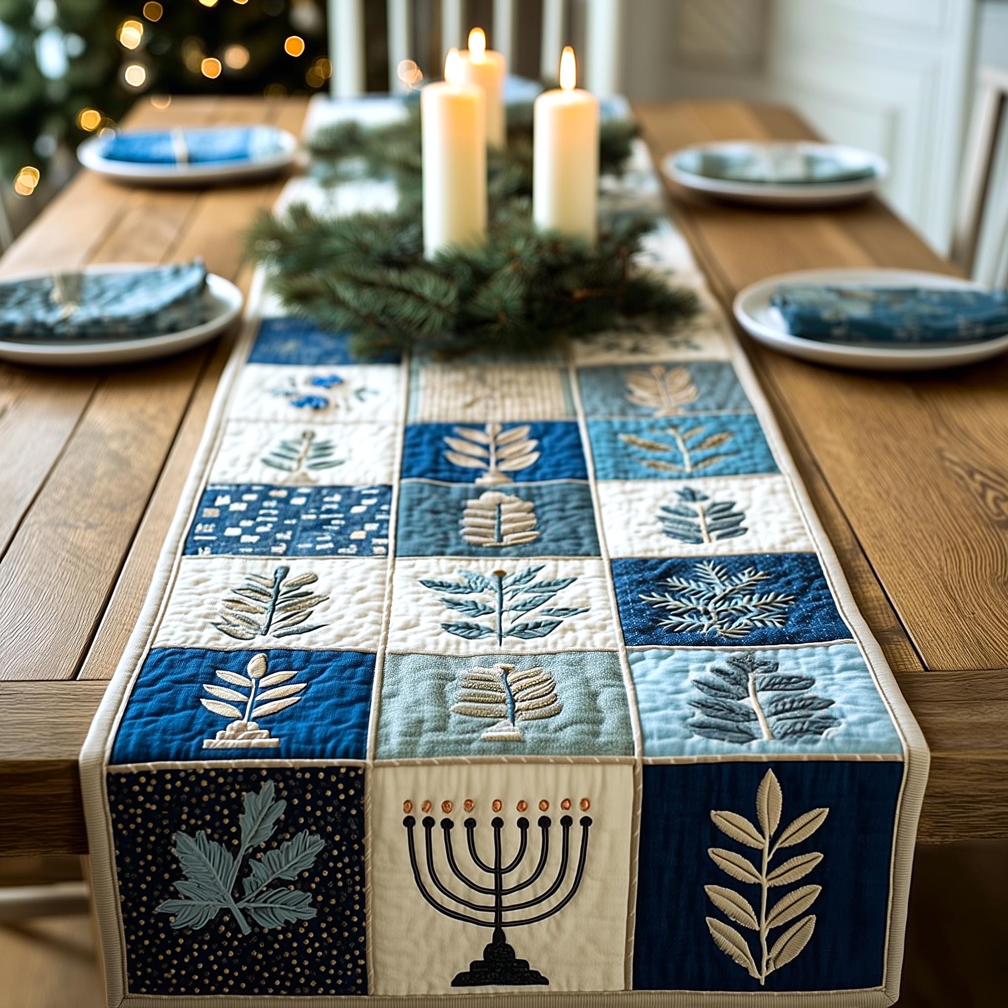 Festival Lights Quilted Table Runner, Easter Table Runner, Spring Table Runner, Mother's Day Gifts