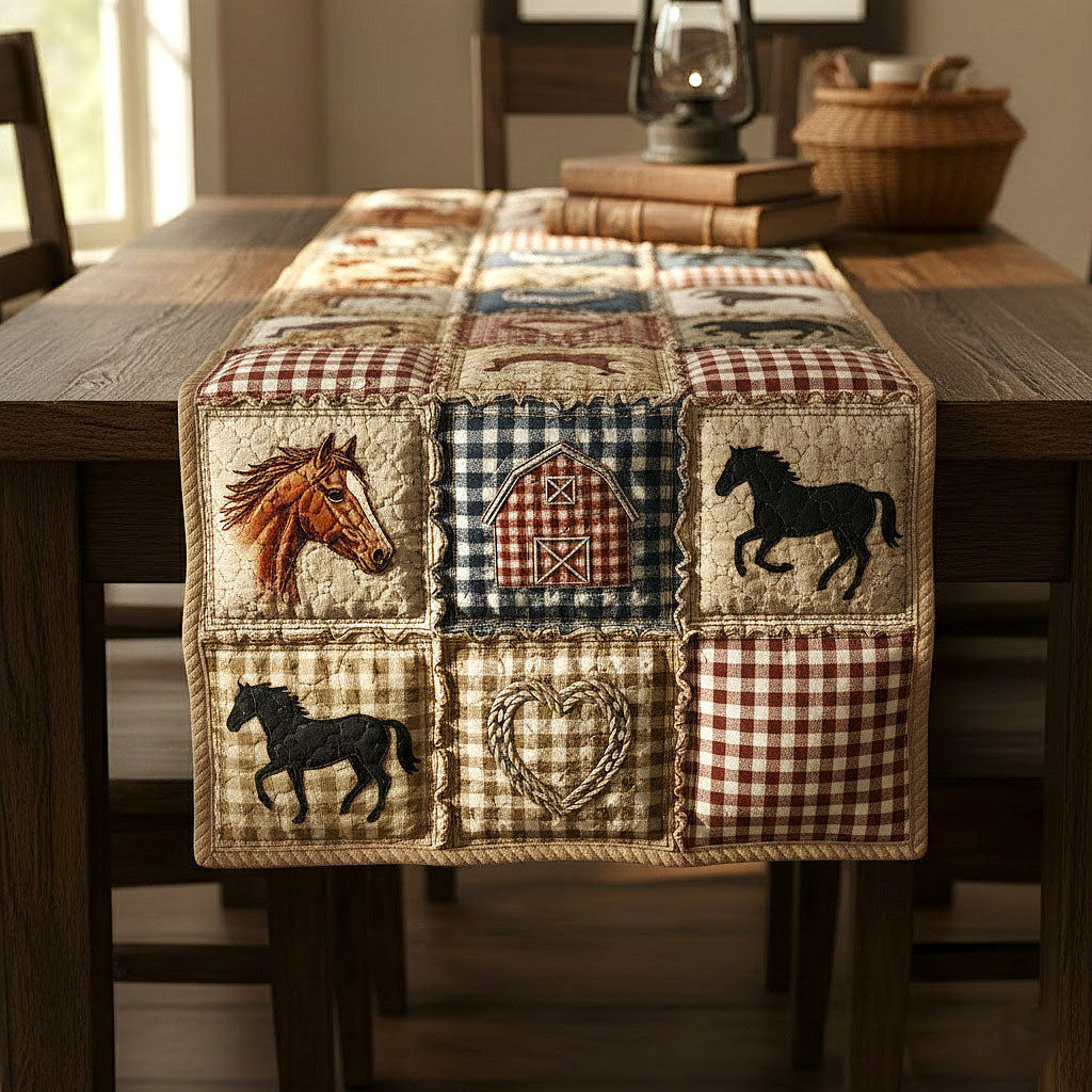 Barn Home Quilted Table Runner, Easter Table Runner, Spring Table Runner, Mother's Day Gifts