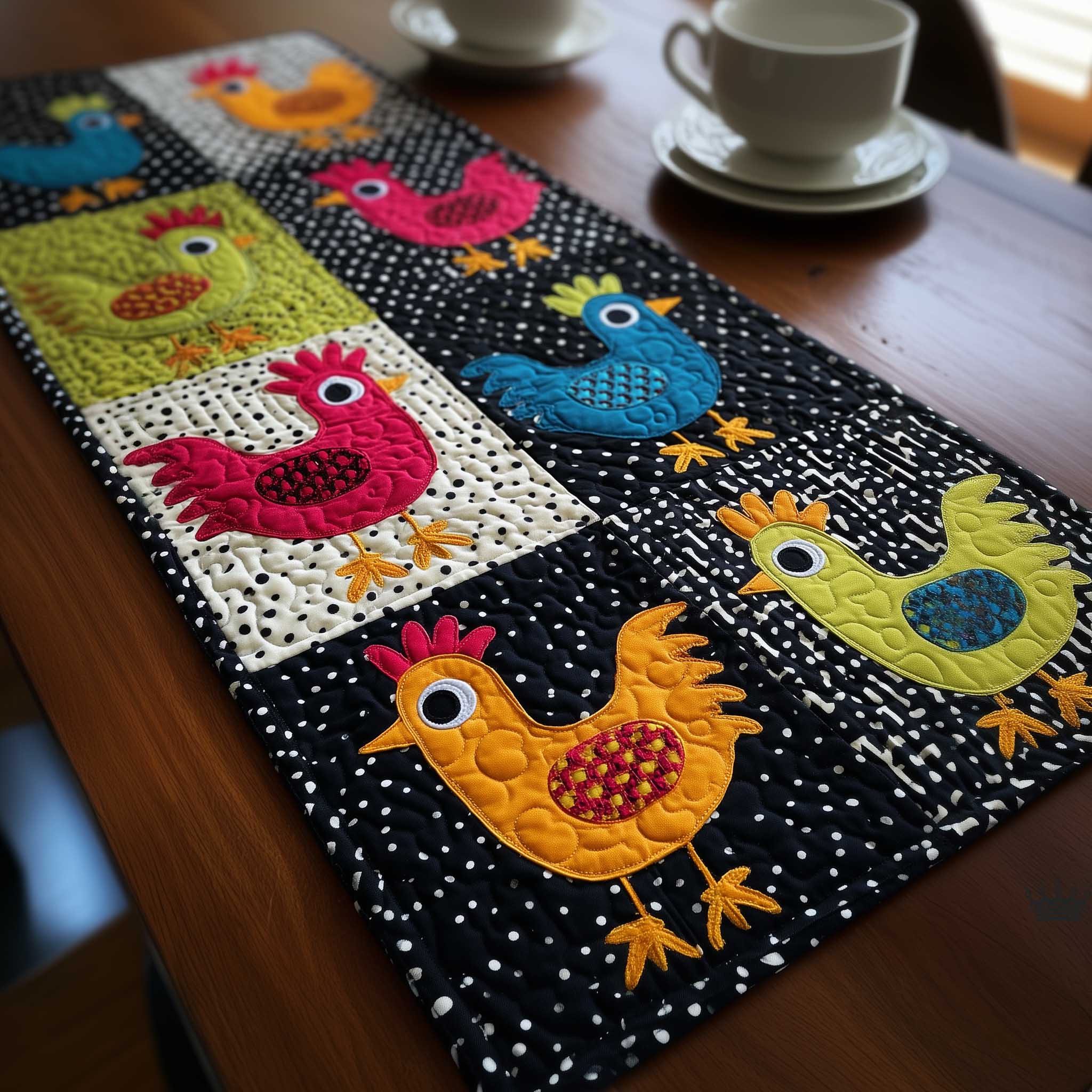 Farm Fresh Quilted Table Runner, Easter Table Runner, Spring Table Runner, Mother's Day Gifts