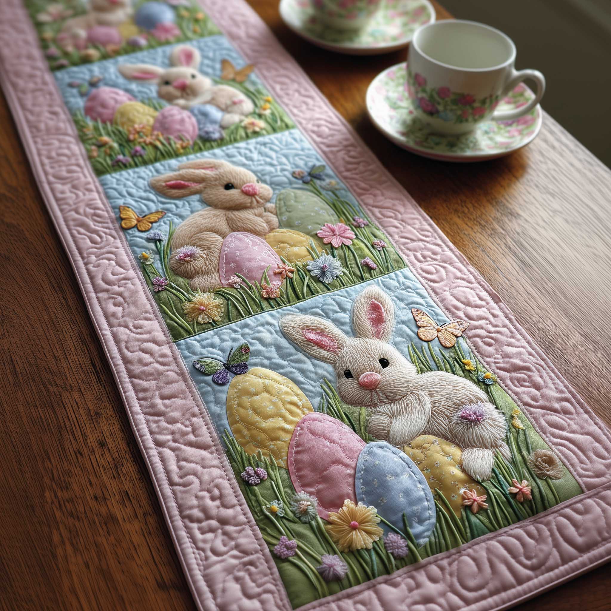 Spring Patch Quilted Table Runner, Easter Table Runner, Spring Table Runner, Mother's Day Gifts
