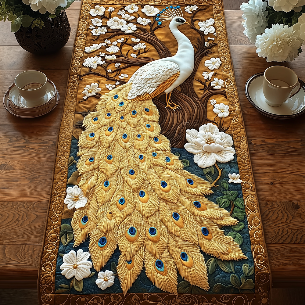 Aristocratic Charm Quilted Table Runner, Easter Table Runner, Spring Table Runner, Mother's Day Gifts