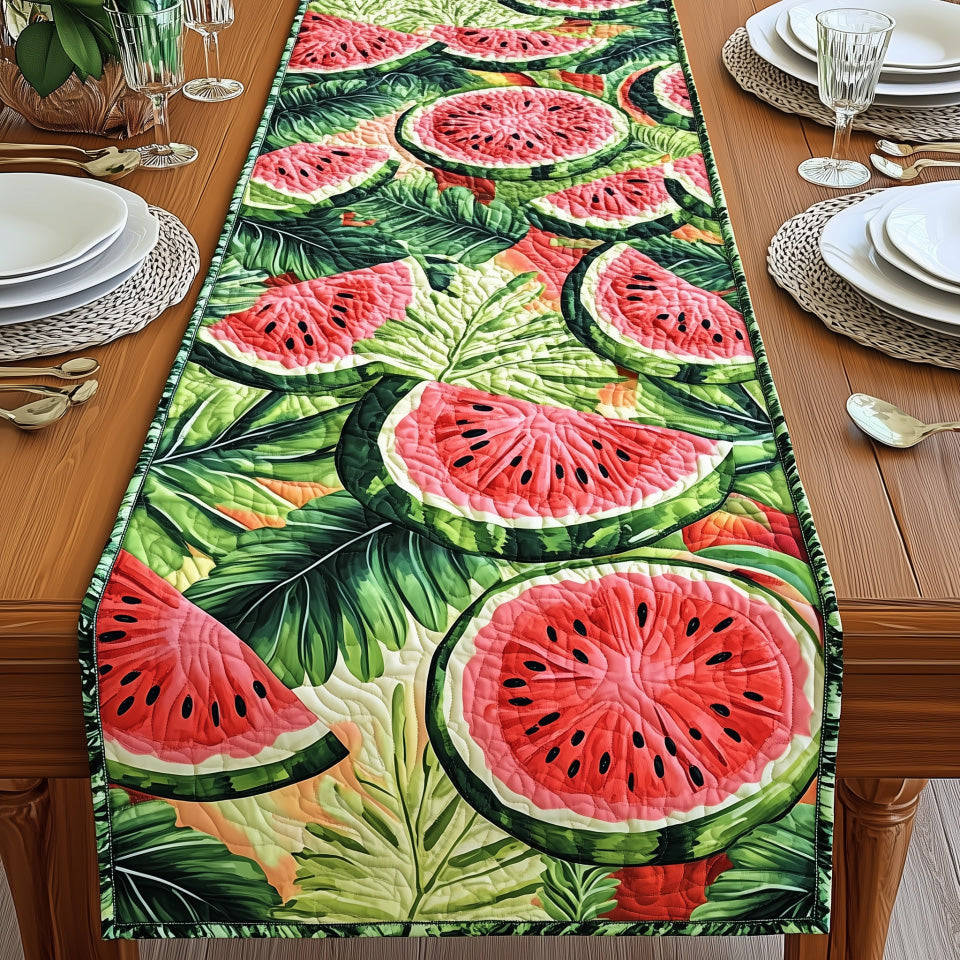 Tropical Watermelon Quilted Table Runner, Easter Table Runner, Spring Table Runner, Mother's Day Gifts