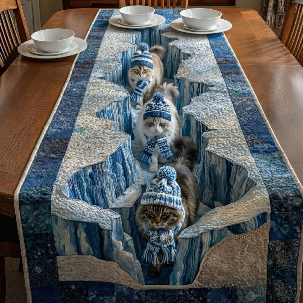 Winter Paw Quilted Table Runner, Easter Table Runner, Spring Table Runner, Mother's Day Gifts