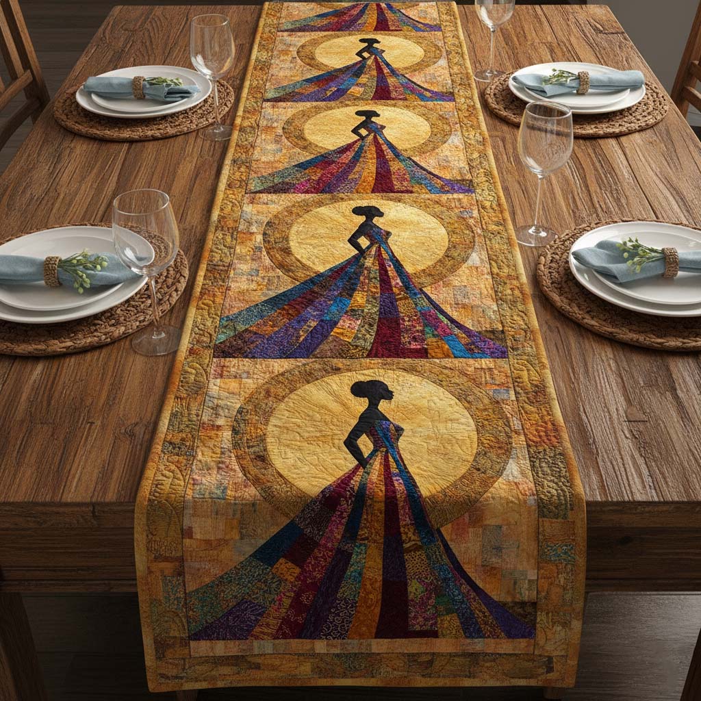 Golden Grace Quilted Table Runner, Easter Table Runner, Spring Table Runner, Mother's Day Gifts