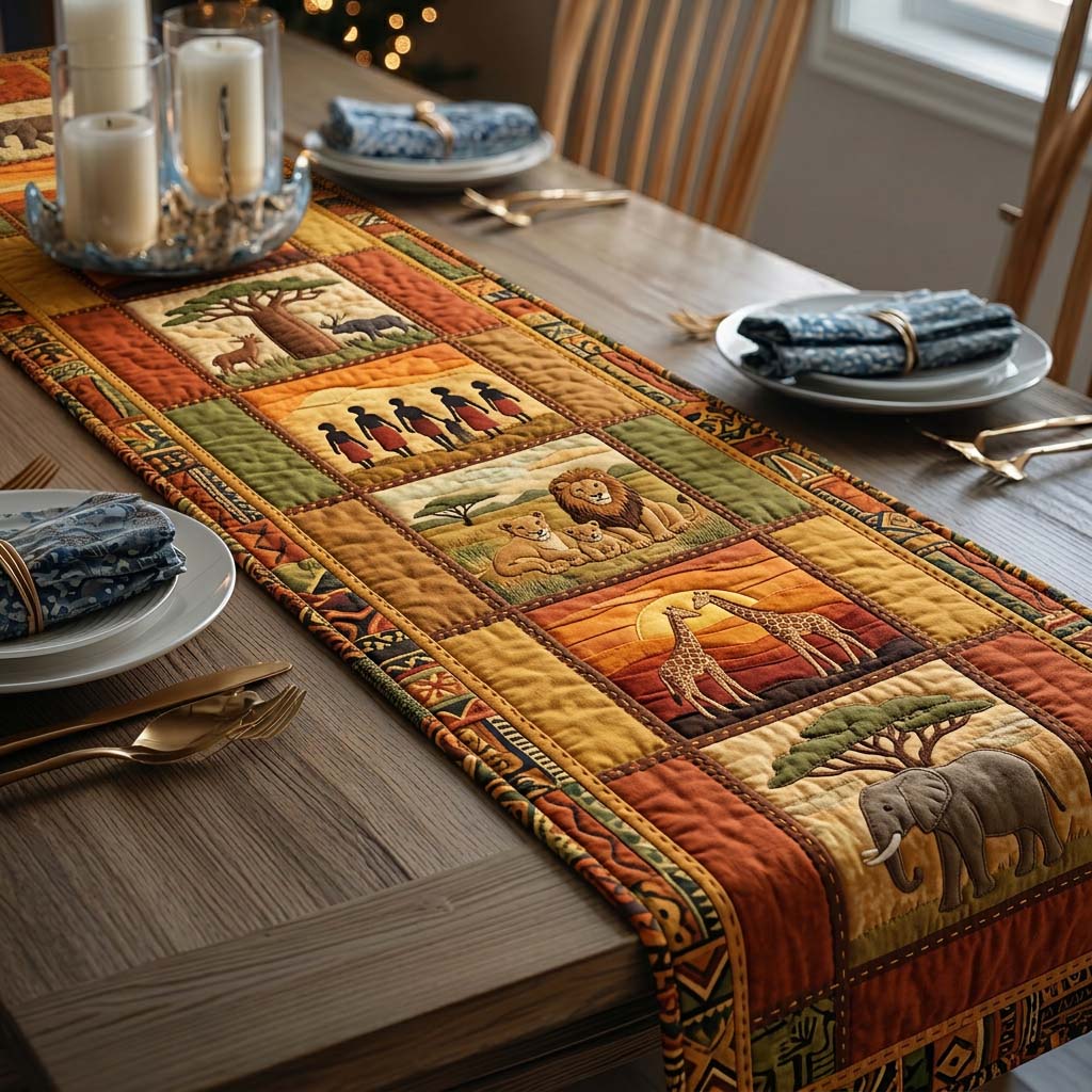 Savanna Spirit Quilted Table Runner, Easter Table Runner, Spring Table Runner, Mother's Day Gifts