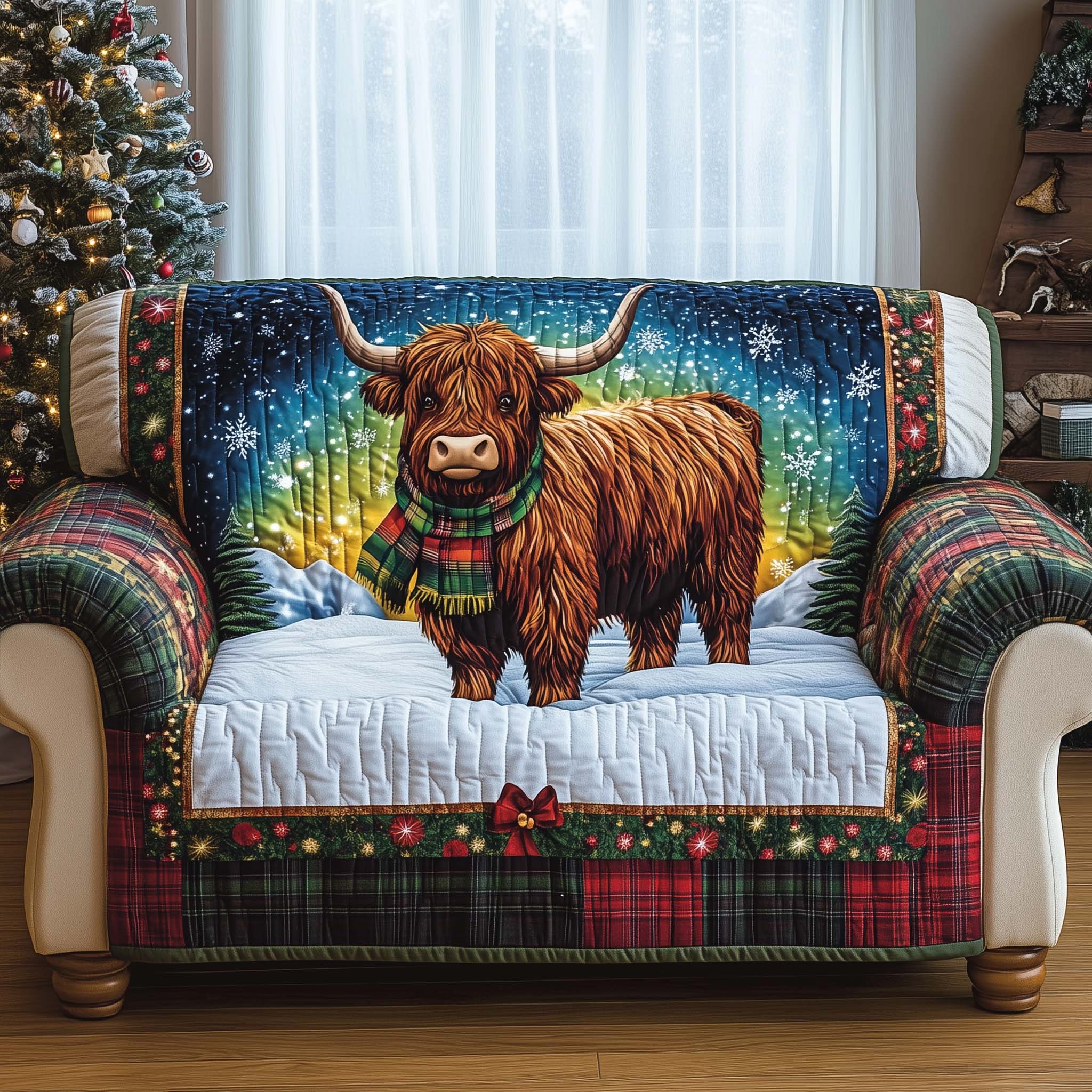 Snowfield Melody Quilted Sofa Cover Fall Halloween Decor For Sofa Couch
