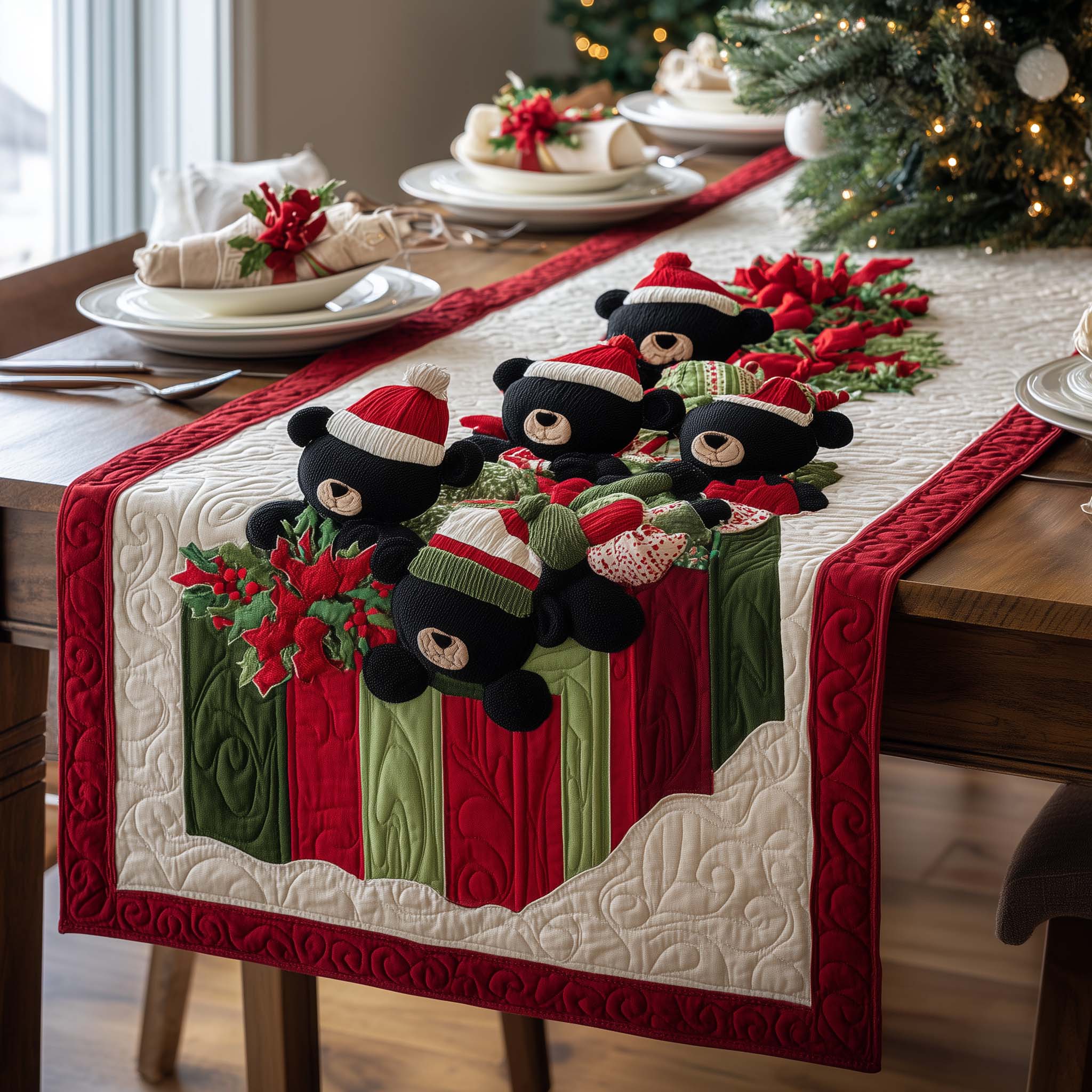 Gift Cubs Quilted Table Runner, Easter Table Runner, Spring Table Runner, Mother's Day Gifts