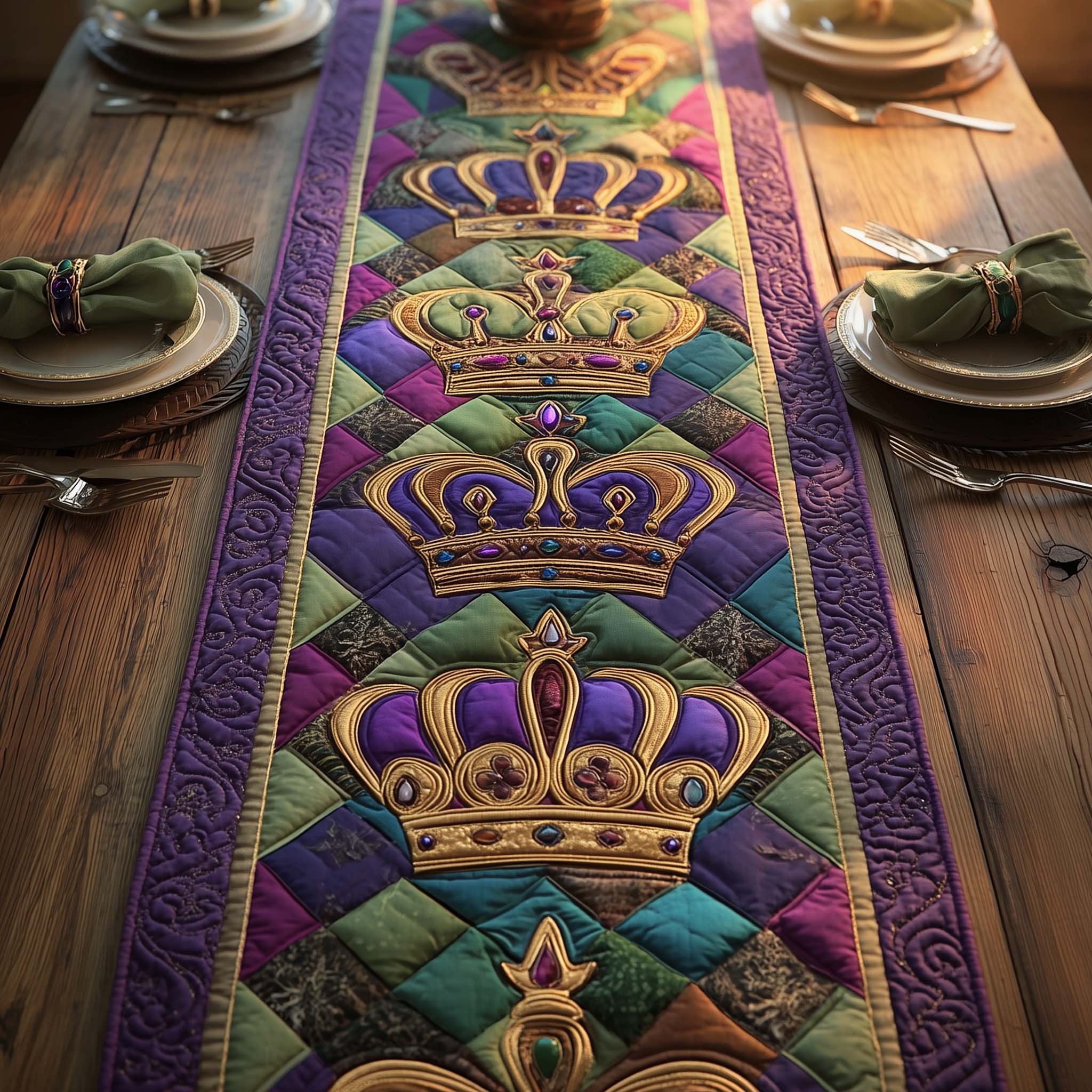 Crown Royale Quilted Table Runner, Easter Table Runner, Spring Table Runner, Mother's Day Gifts