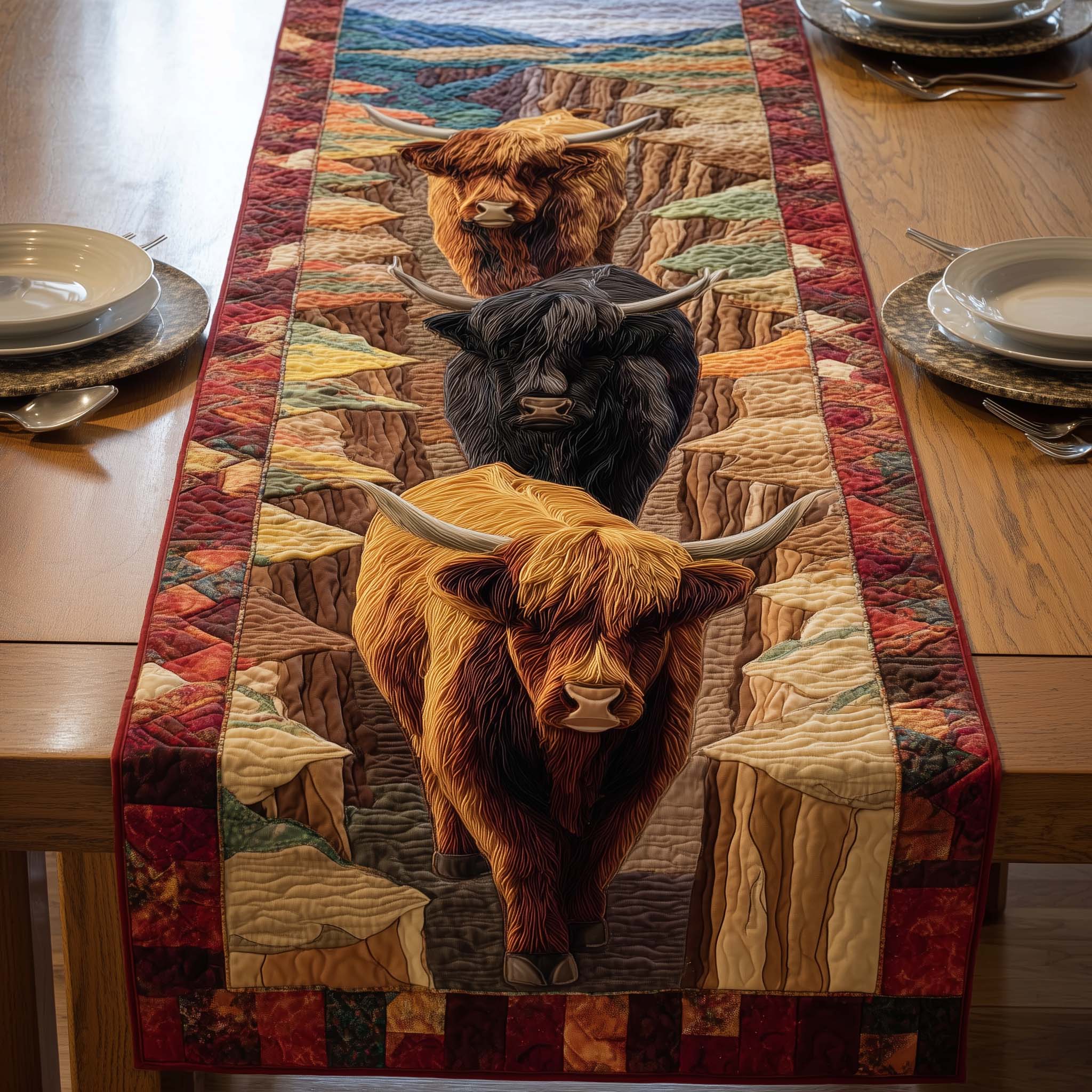 Cozy Trail Quilted Table Runner, Easter Table Runner, Spring Table Runner, Mother's Day Gifts