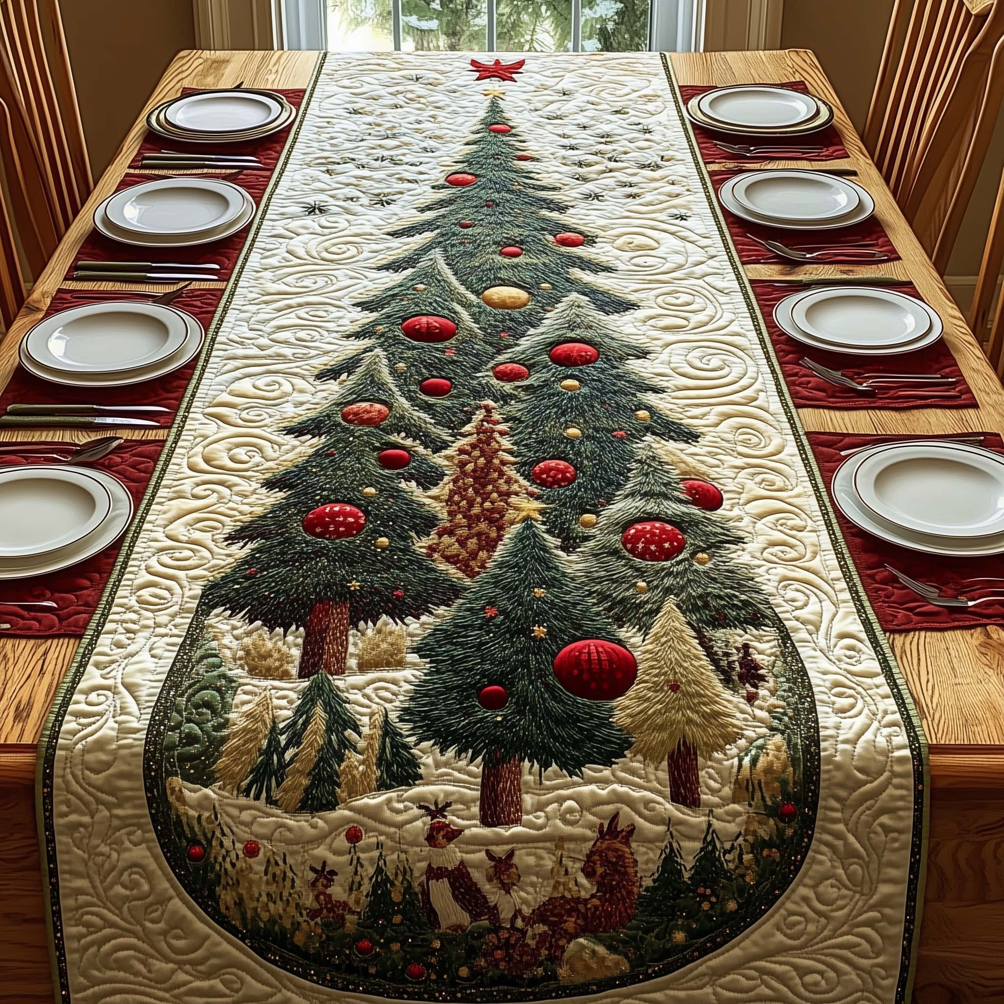 Holiday Tree Quilted Table Runner, Easter Table Runner, Spring Table Runner, Mother's Day Gifts