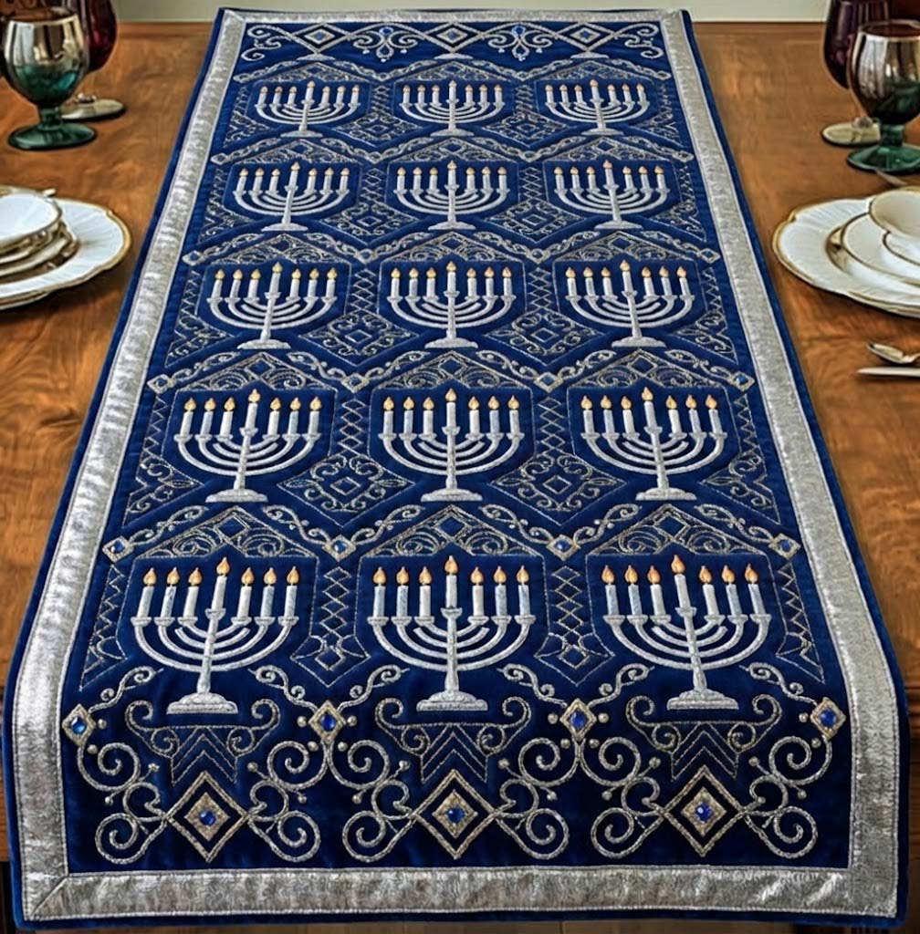 Festival of Lights Quilted Table Runner, Easter Table Runner, Spring Table Runner, Mother's Day Gifts