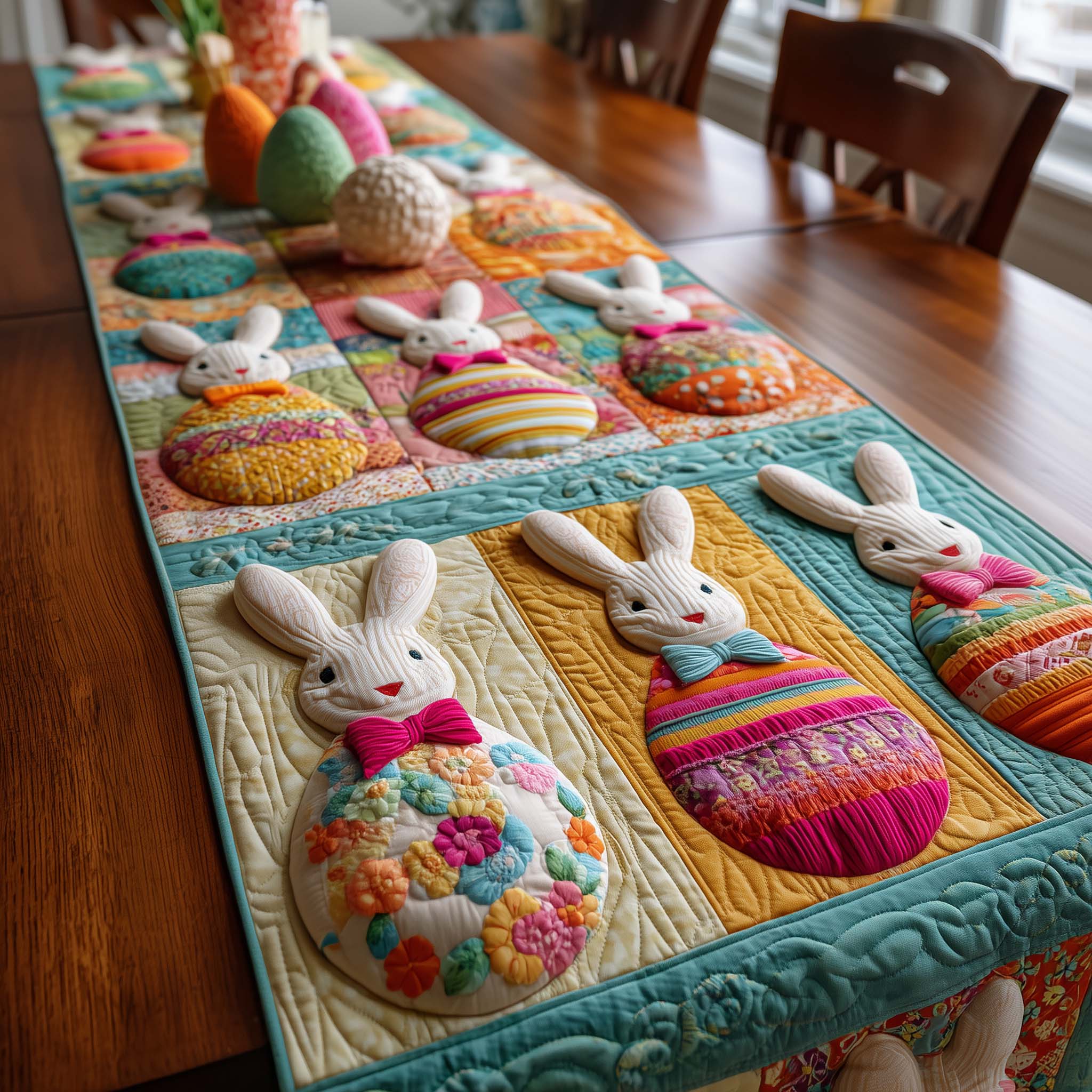Easter Joy Quilted Table Runner, Easter Table Runner, Spring Table Runner, Mother's Day Gifts
