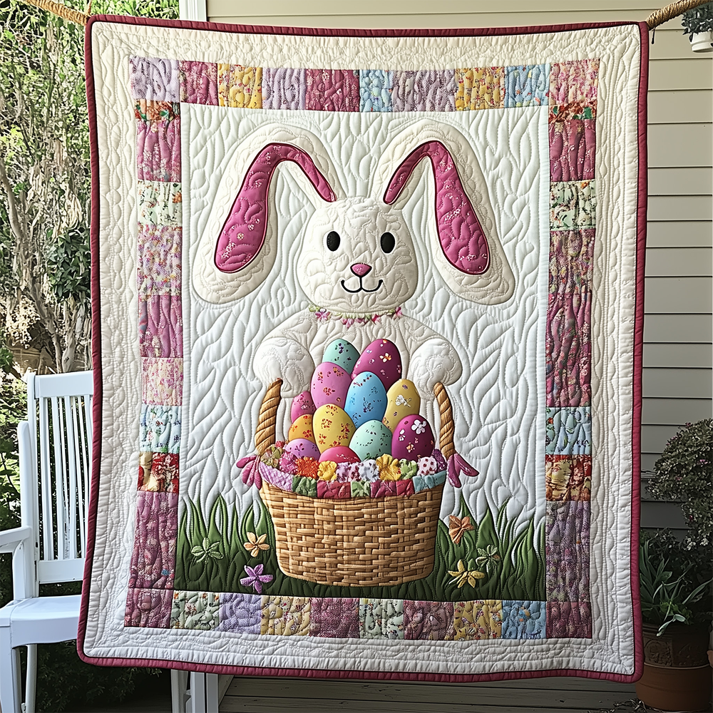 Easter Bunny Quilt Blanket, Bunny Blanket, Bedroom Decor, Mother's Day Gift, Easter Decor, Easter Gift