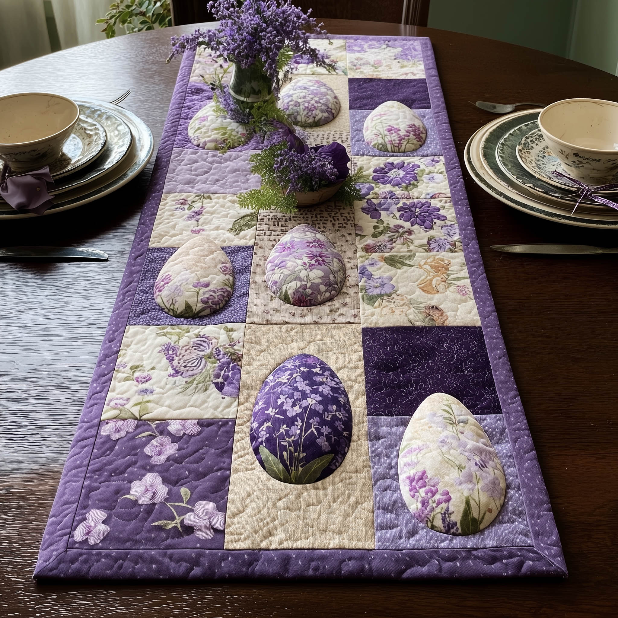 Easter Bunny Quilted Table Runner, Easter Table Runner, Spring Table Runner, Mother's Day Gifts