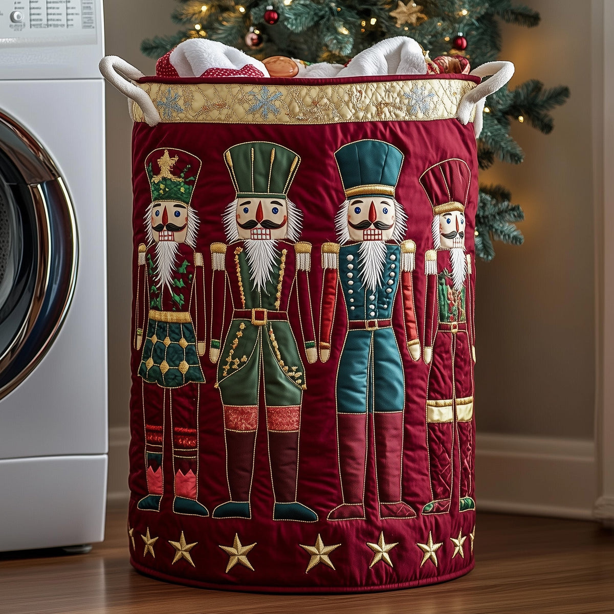Christmas Nutcracker Soldiers Laundry Basket