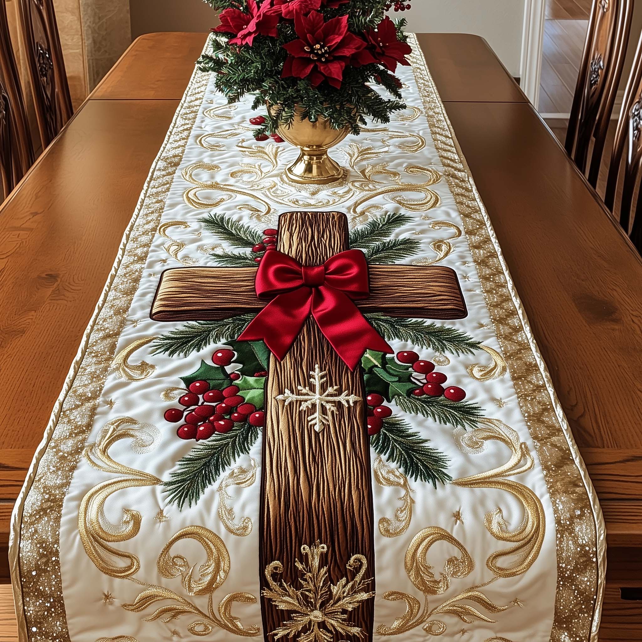 Divine Light Quilted Table Runner, Easter Table Runner, Spring Table Runner, Mother's Day Gifts