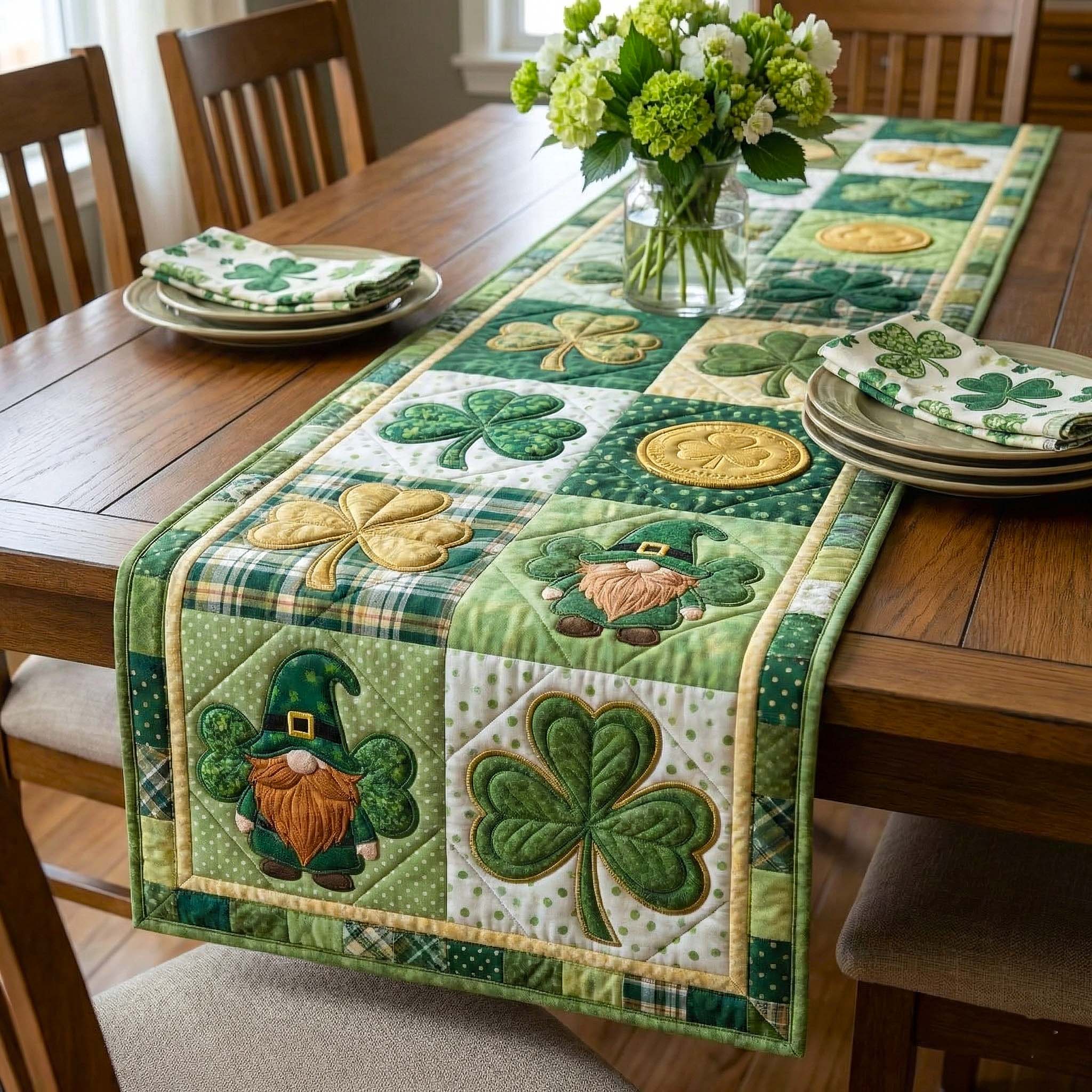 Irish Blessing Quilted Table Runner, Easter Table Runner, Spring Table Runner, Mother's Day Gifts