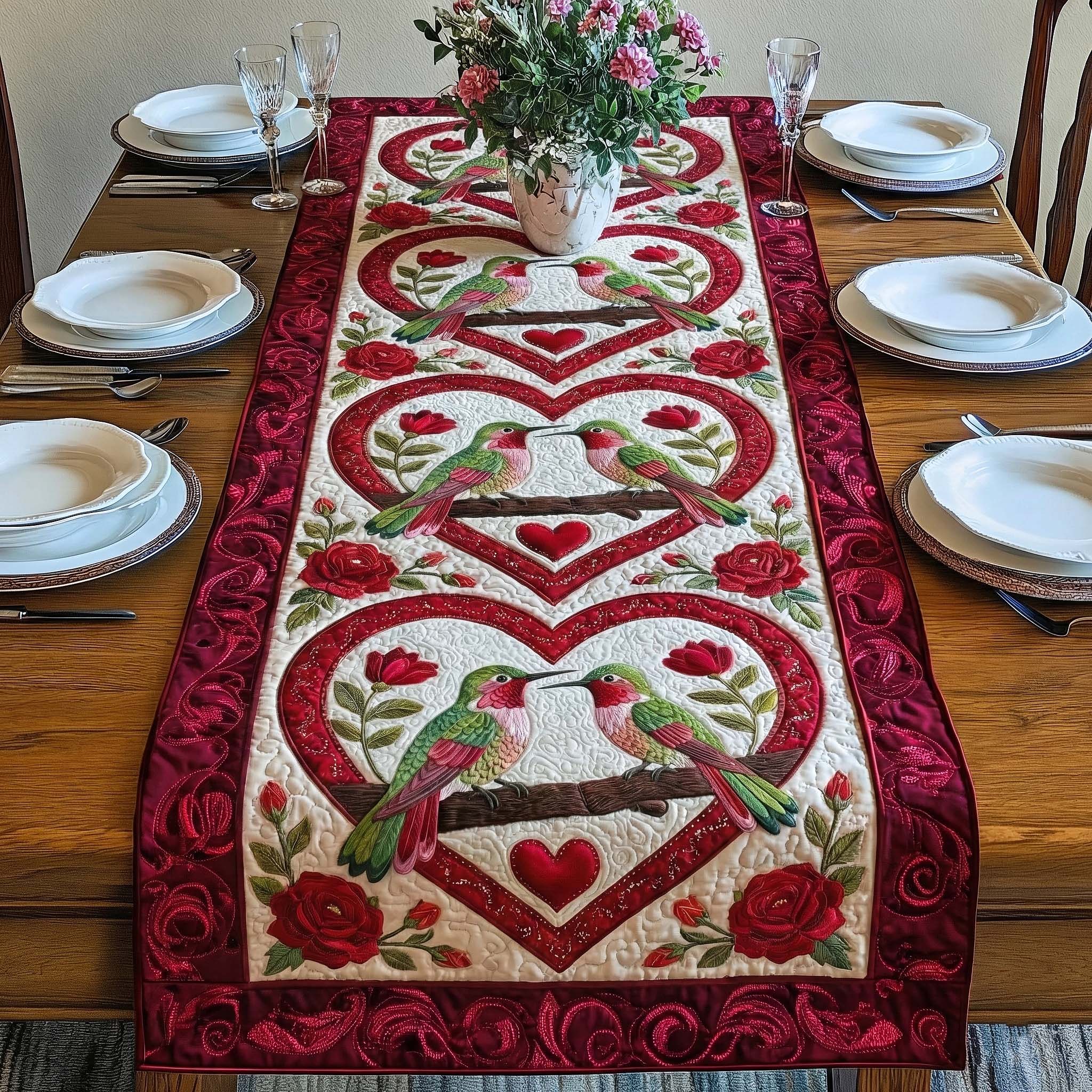 Iridescent Drift Quilted Table Runner, Easter Table Runner, Spring Table Runner, Mother's Day Gifts