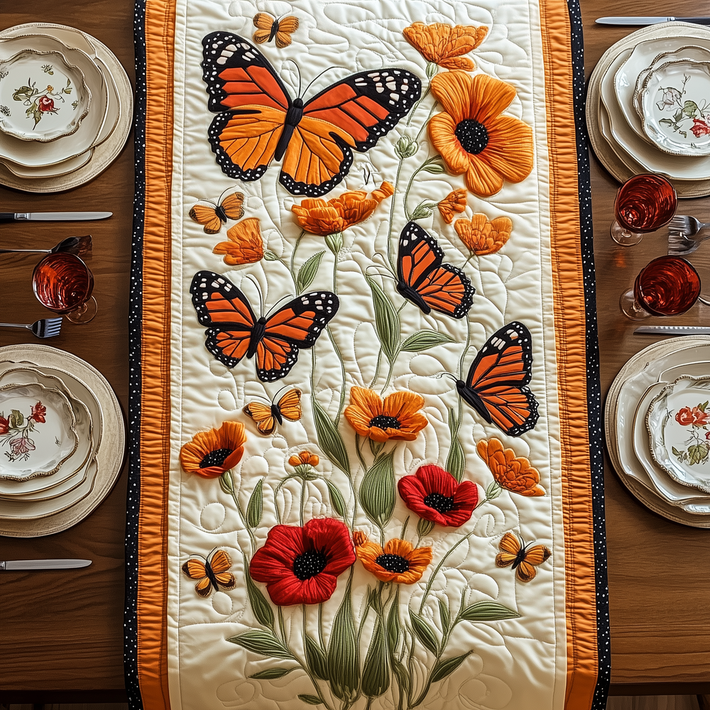 Butterfly Haven Quilted Table Runner, Easter Table Runner, Spring Table Runner, Mother's Day Gifts