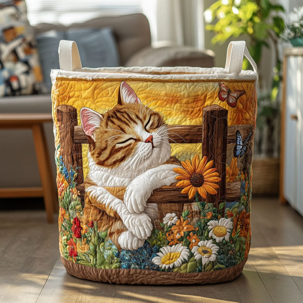 Garden Daydream Cat Laundry Basket Laundry Gifts, Housewarming Gift Ideas, Mother's Day Gifts