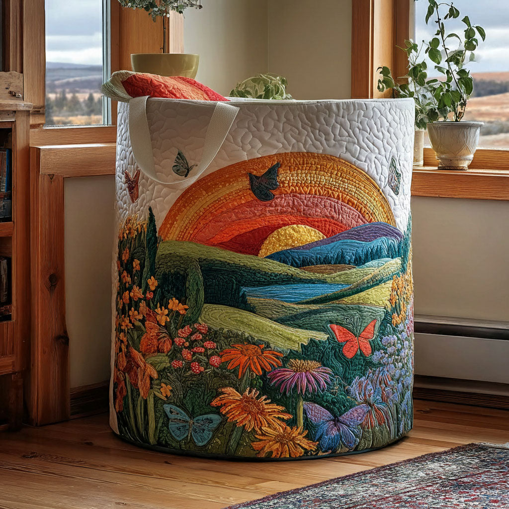 Garden Sunrise Laundry Basket Laundry Gifts, Housewarming Gift Ideas, Mother's Day Gifts