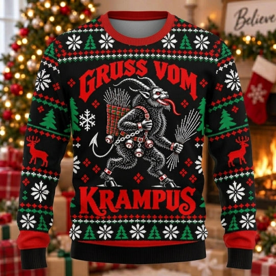 Gruss Vom Krampus Ugly Christmas Sweater