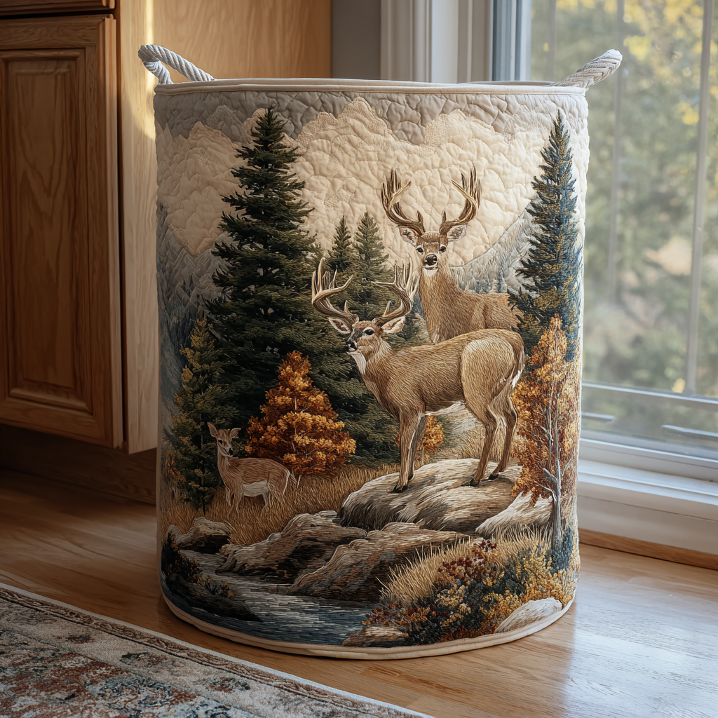 Golden Deer Laundry Basket Laundry Gifts, Housewarming Gift Ideas, Mother's Day Gifts