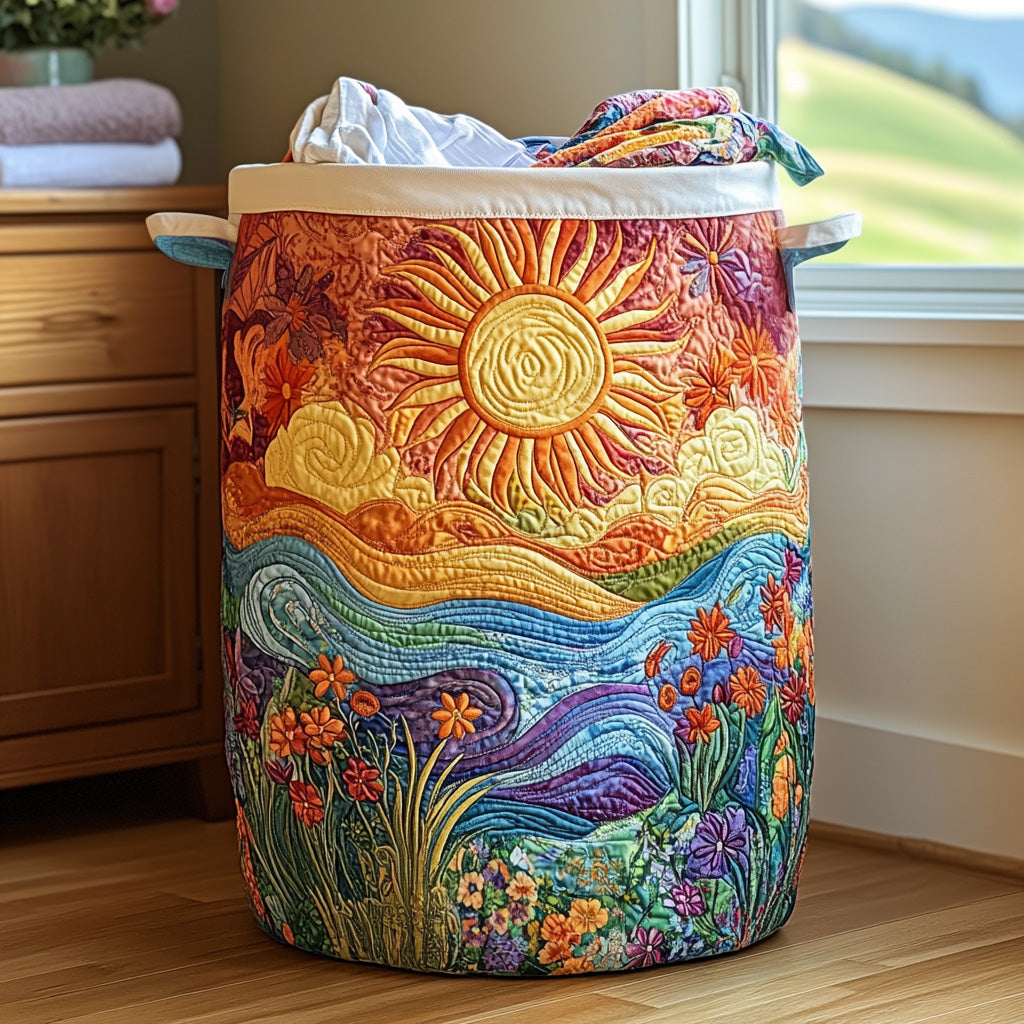 Golden Petals Laundry Basket Laundry Gifts, Housewarming Gift Ideas, Mother's Day Gifts