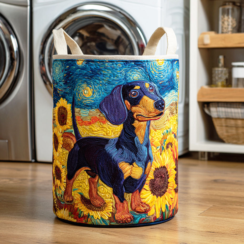 Golden Pup Bloom Laundry Basket Laundry Gifts, Housewarming Gift Ideas, Mother's Day Gifts
