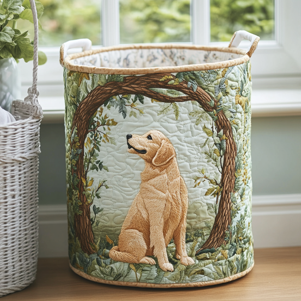 Golden Retriever Bliss Laundry Basket Laundry Gifts, Housewarming Gift Ideas, Mother's Day Gifts