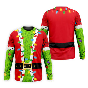 Christmas Green Furry Santa Suit Golf Shirt, Golf Shirts For Men, Golf Polo For Men