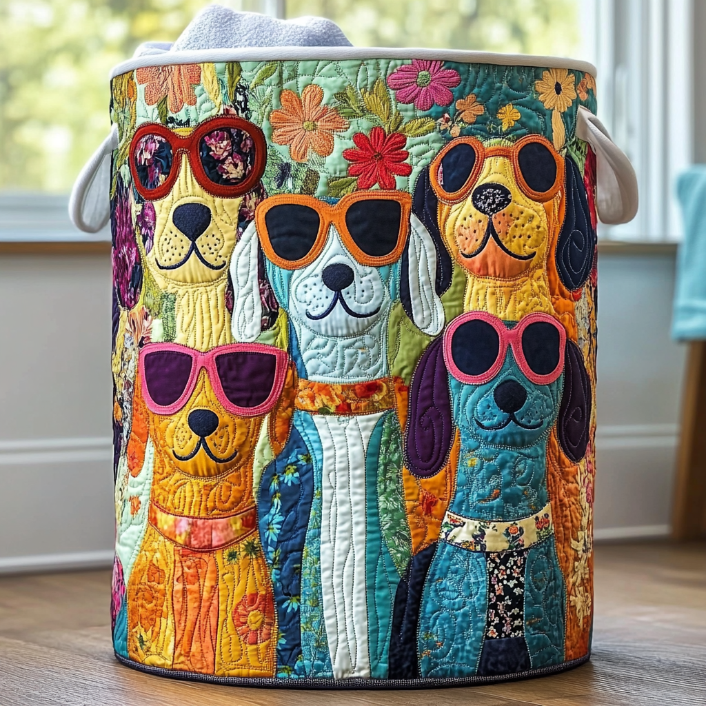 Happy Dogs Laundry Basket Laundry Gifts, Housewarming Gift Ideas, Mother's Day Gifts