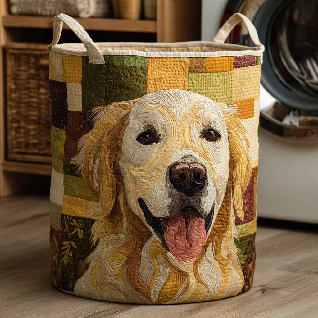 Happy Golden Retriever Laundry Basket Laundry Gifts, Housewarming Gift Ideas, Mother's Day Gifts