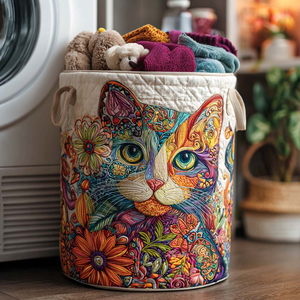 Happy Meow Laundry Basket Laundry Gifts, Housewarming Gift Ideas, Mother's Day Gifts