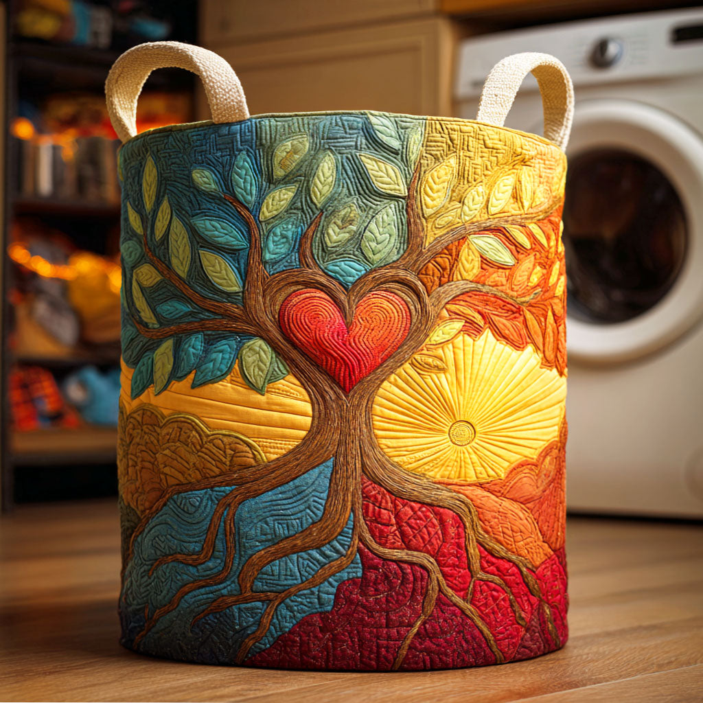 Heart Fruit Tree Laundry Basket Laundry Gifts, Housewarming Gift Ideas, Mother's Day Gifts