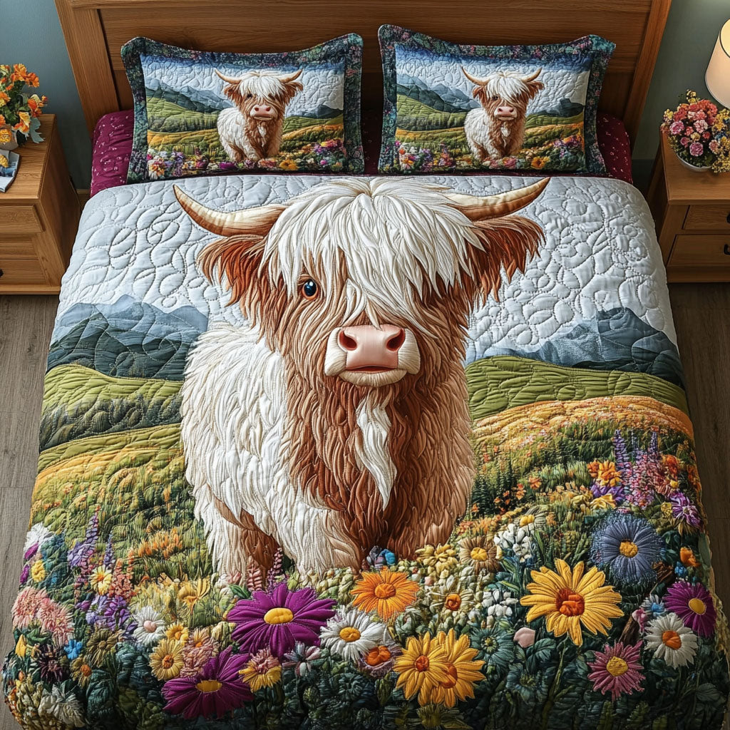 Highland Pride Quilted Bedding Set Lightweight Quilt Set New Home Gift
