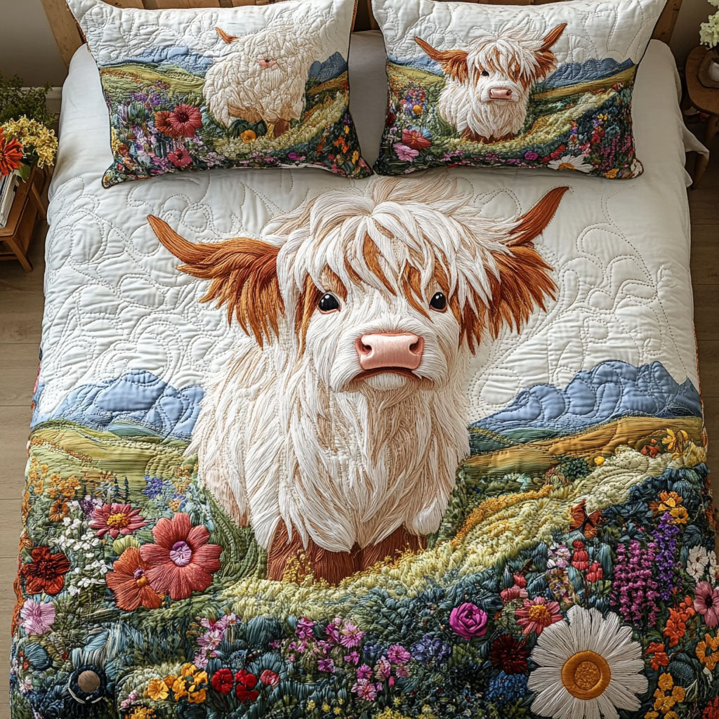 Highland Wanderer 3-Piece Quilted Bedding Set Bedspread Set Housewarming Gift