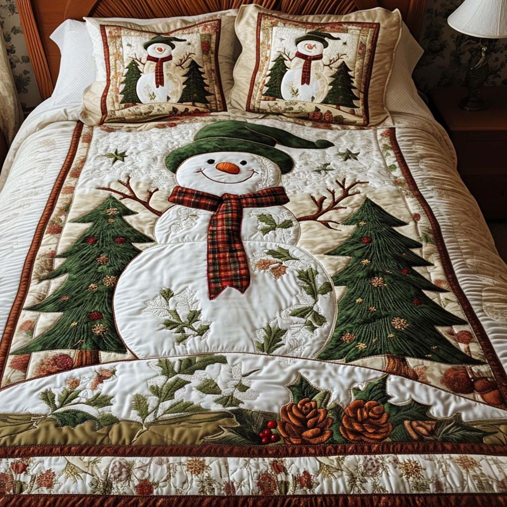 Holiday Friends 3-Piece Quilted Bedding Set Fall Quilt Sets New Home Gift